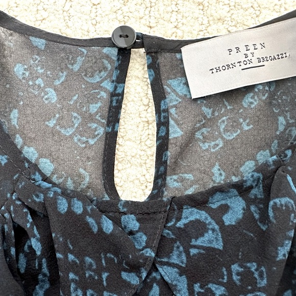 Preen by Thornton Bergazzi Off-the-Shoulder Silk Top, size XS - Picture 2 of 5